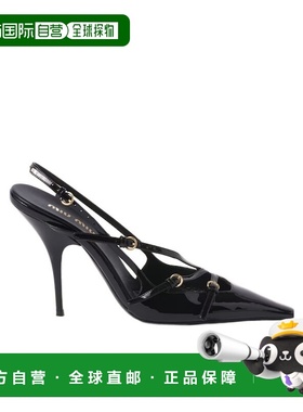 香港直邮Miu Miu 带扣露跟高跟鞋 5I013E069FM105缪缪单鞋