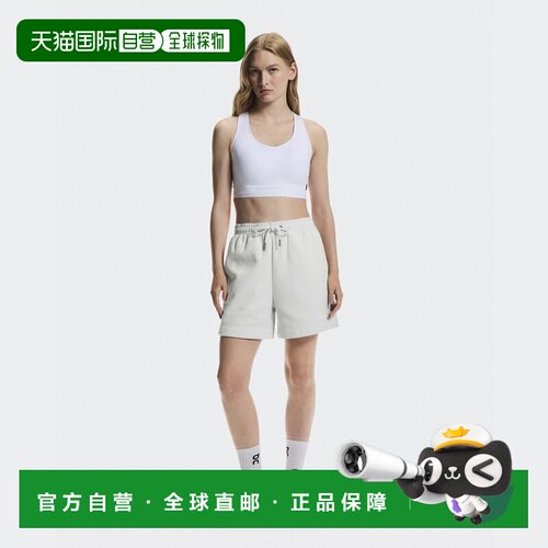 自营欧洲直邮On昂跑 Club Collective女士灰白色棉质休闲短裤