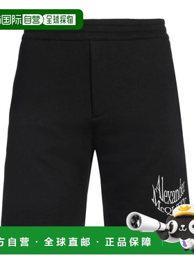 香港直邮mcqueen 亚历山大 麦昆 男士 短裤 black黑色 舒适时尚