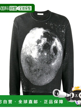 【99新未使用】香港直邮Valentino 黑色月球印花运动卫衣 TV3MF10