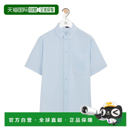 香港直邮LOEWE 男士衬衫 H616Y05X935140 CO 蓝色 支付后1h可退