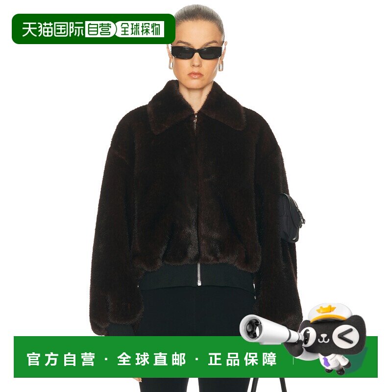 1h可退 香港直邮Coperni 女士 人造皮草短夹克 COPBL33F9015