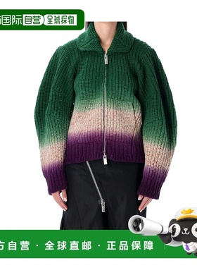 香港直邮Sacai 长袖开衫毛衣 25-08050羊毛拉链翻领