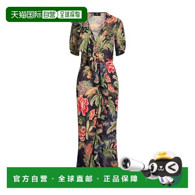 1h可退 香港直邮Etro 艾特罗 女士 长款连衣裙 blue蓝色 舒适时尚