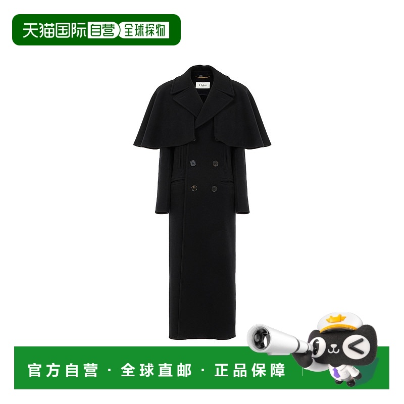 香港直邮Chloe 双面羊毛斗篷大衣 CH24WMA05161