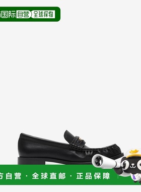 自营欧洲直邮Burberry博柏利 Cadet系列女士黑色小牛皮马术骑士徽