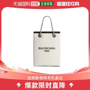 香港直邮Balenciaga logo标识可拆卸肩带手机包 99新未使用