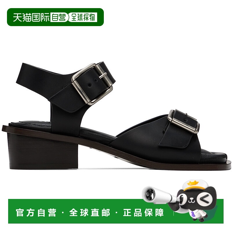 1h可退 香港直邮Lemaire 女士 黑色 Square 35 凉鞋 FO0030LL196