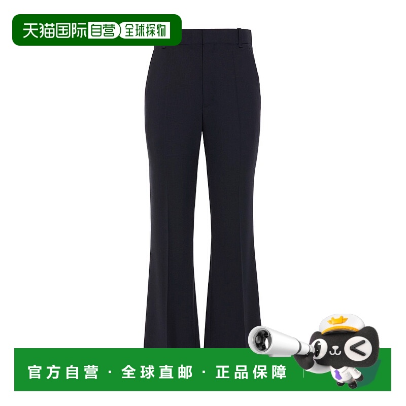 香港直邮Chloe 腰带环羊毛休闲裤 C24SPA10062直筒裤西装裤喇叭裤