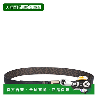香港直邮FENDI 男士腰带 7C0424AGR9F18I0 CO 黑色 Black leather