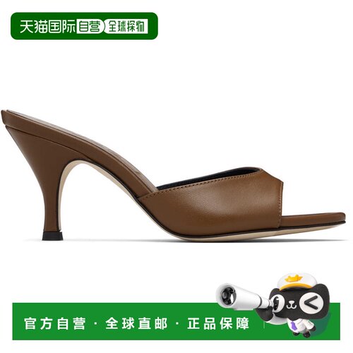 1h可退 香港直邮aeyde 女士 棕色 Samia Stiletto Mule 凉鞋 A11H
