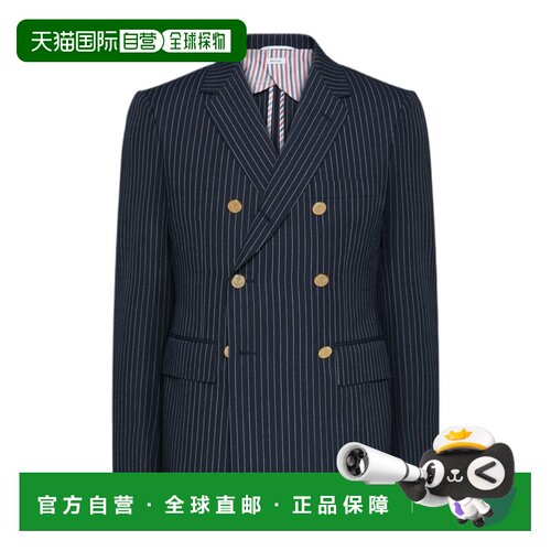 香港直邮THOM BROWNE 男士夹克 MJC018AF0932415 AW2025 蓝色长袖