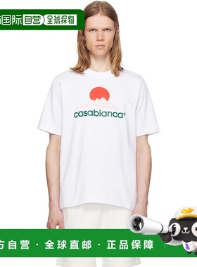 1h可退 香港直邮Casablanca 男士 白色 Montagne T 恤 MPF25JTS00