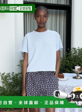 自营欧洲直邮APC 女士天蓝色棉T恤