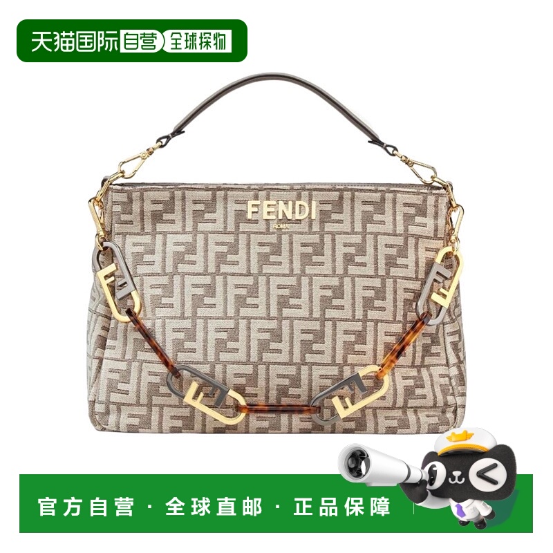 香港直邮Fendi O'Lock链条拉链单肩包 8BR805ALFV斜挎包手提包
