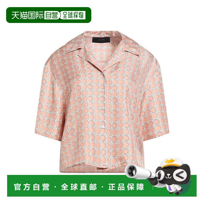 香港直邮AMIRI 女士 Blouses 花纹衬衫 pink粉色 舒适时尚