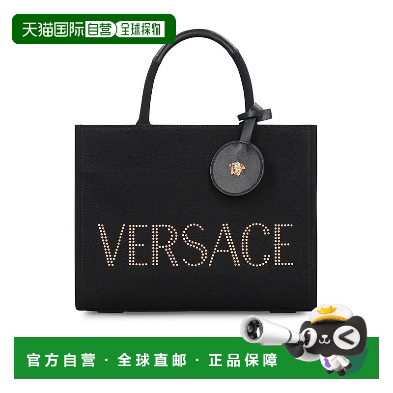 香港直邮VERSACE 24FW 小号徽标手提包 Women范思哲