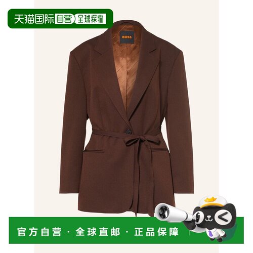 香港直邮BOSS 女士西服 100295340715000 CO 深棕色 Blazer JALAR