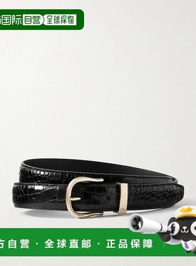 1h可退 香港直邮NILI LOTAN 女士 Louise 仿鳄鱼纹皮革腰带 11755