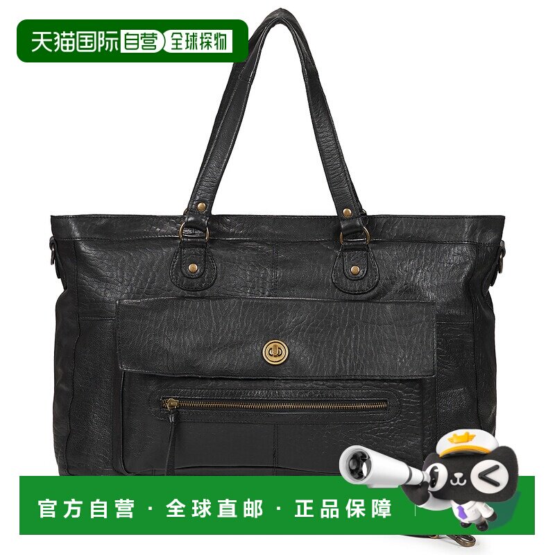 欧洲直邮Pieces包女单肩包黑色PCTOTALLY斜挎包手提包