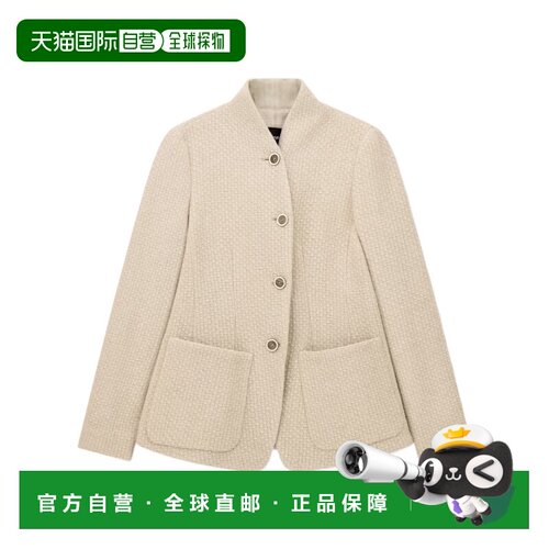 香港直邮EMPORIO ARMANI 女士 高领羊毛提花西装【付后1h可退】