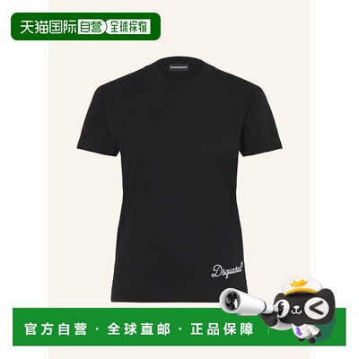 香港直邮DSQUARED2 女士T恤 100299917113000 CO 黑色 SIGNATURE