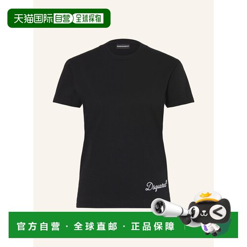 香港直邮DSQUARED2 女士T恤 100299917113000 CO 黑色 SIGNATURE