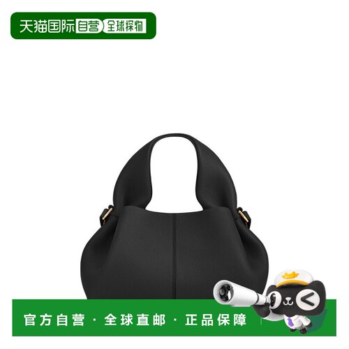 自营欧洲直邮POLENE Numero Neuf Mini女士黑色小牛皮手提包