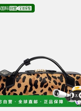 1h可退 香港直邮Alaia 女士 Le Teckel 豹纹小牛毛手包手提包