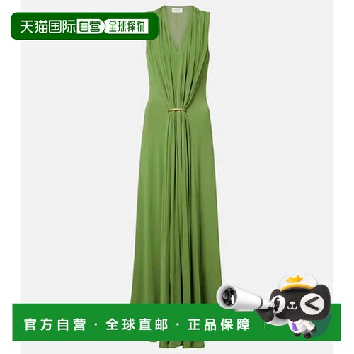 香港直邮Sportmax 斯宝麦斯 女士 垂褶长款连衣裙吊带