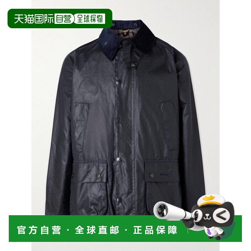 香港直邮1h可退 barbour 巴伯尔 男士 Bedale 灯芯绒饰边打蜡棉夹