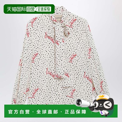 1h可退 香港直邮valentino 华伦天奴 女士 Vanilla 真丝带Logo印
