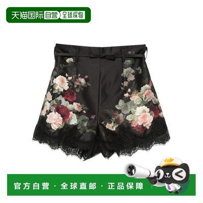 1h可退 香港直邮ZIMMERMANN 女士 黑色短裤 5212AF251B black黑色