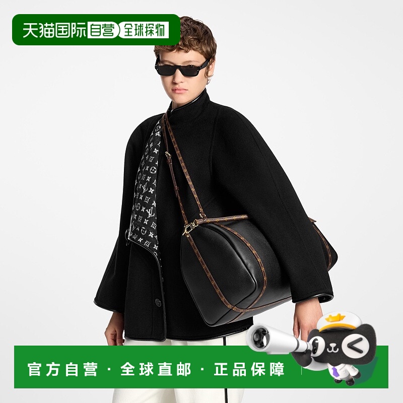 自营欧洲直邮LV路易威登 Express系列女士黑色小牛皮可调节肩带单