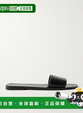 1h可退 香港直邮The Row 女士 方頭拖鞋 F1458SBF1 black黑色 舒