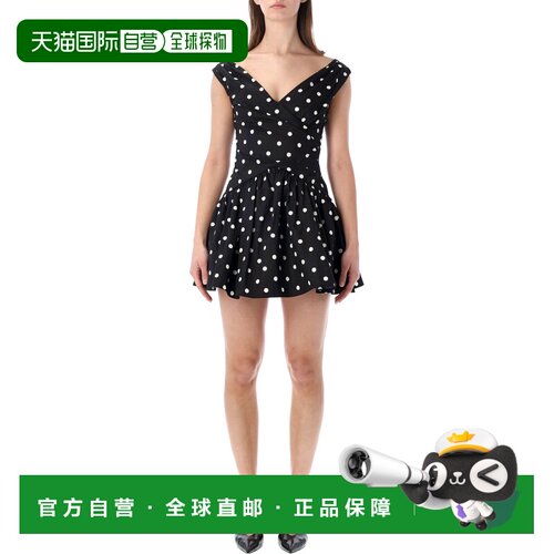 1h可退 香港直邮Self-Portrait 女士 黑色波尔卡圆点迷你连衣裙 R