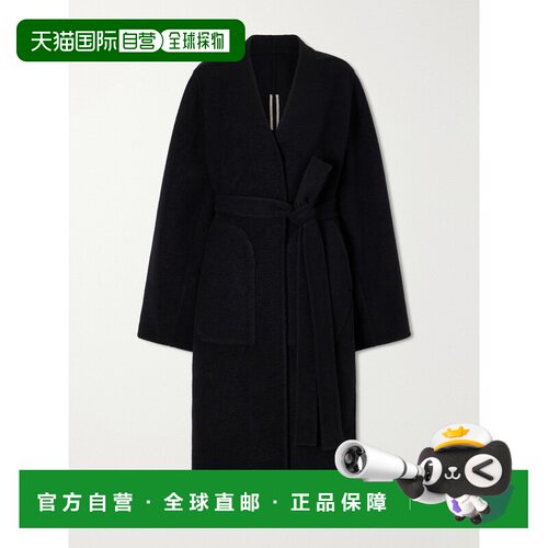 rick owens 瑞克 欧文斯 女士 Dagger 束带羊绒大衣 RP02
