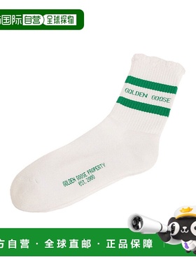 香港直邮GOLDEN GOOSE 男士 徽标条纹棉混纺袜子 GUP00883P000487