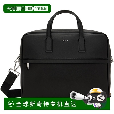 香港直邮BOSS 波士 男士 黑色 Structured 公文包 50483563皮革