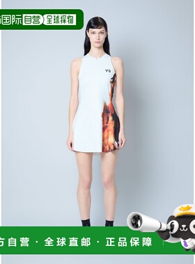 1h可退 香港直邮Y-3 女士 徽标图案网球连衣裙 JW0125 white白色