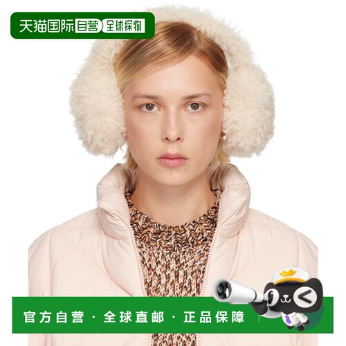 1h可退 香港直邮Moncler 盟可睐 女士 米色徽标耳罩 K20933B00055