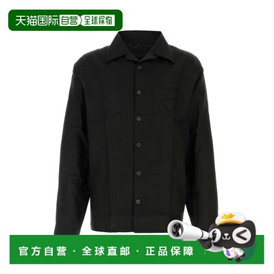 1h可退 香港直邮PRADA 男士衬衫 UCN441SUMO14H4F0002 SS2025 黑