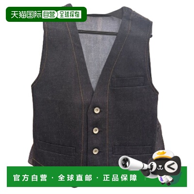 1h可退 香港直邮SACAI 男士马甲 08417499 SS2026 黑色 Denim ves
