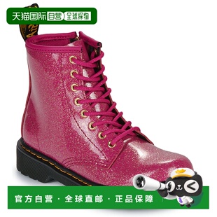 欧洲直邮Dr. Martens马丁博士童鞋靴子1460 J Fuchsia Silver Neb