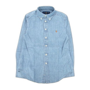 香港直邮Polo Ralph Lauren 经典排扣牛仔衬衫 323703283长袖
