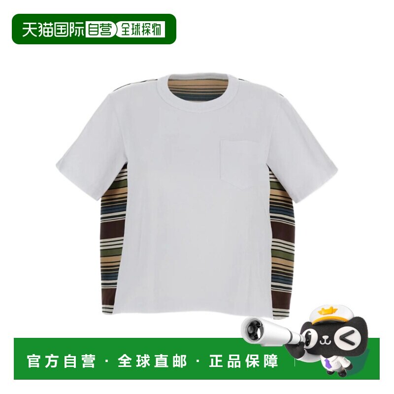 香港直邮SACAI 女士T恤 2608378615 SS2026 花色 横条纹T恤