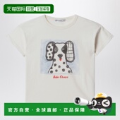 小狗白色T恤童装 1h可退 B126AC00 女童 Van 香港直邮bobo choses