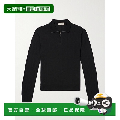 1h可退 Canali 康钠丽 男士 修身羊毛半拉链毛衣 MK02353