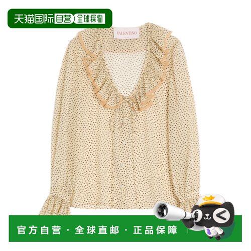 1h可退 香港直邮VALENTINO 女士衬衫 BAB7H19B7R8E AW2025 米白色