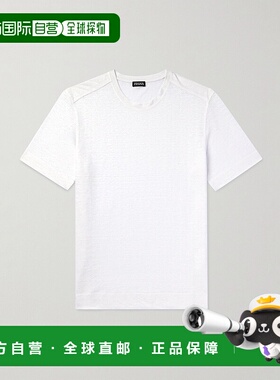 香港直邮zegna 杰尼亚 男士 亚麻针织T恤 RUD376A7D783N01